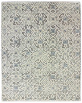 Hand Knotted Ikat Rug 7'11